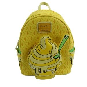 Loungefly Disney Parks Eats Swirl Dole Whip Yellow Backpack 10x10x4 (D468)